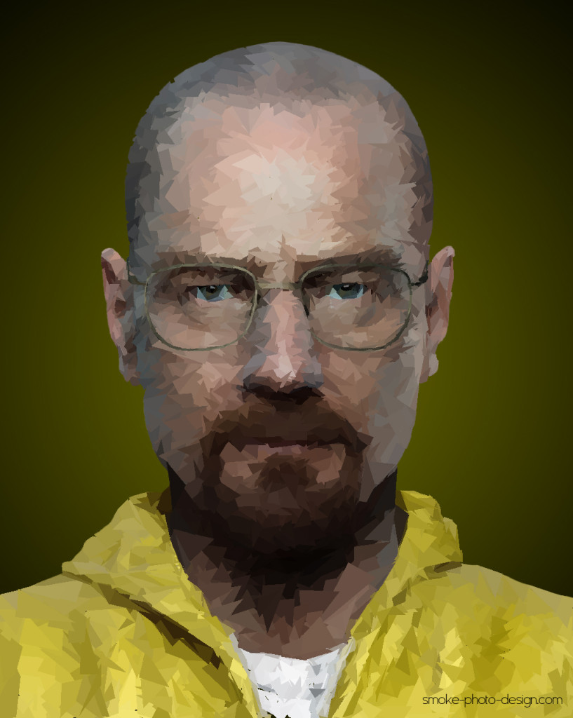Heisenberg ( Bryan Cranston ) Artwork Smoke Photography Design